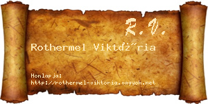 Rothermel Viktória névjegykártya